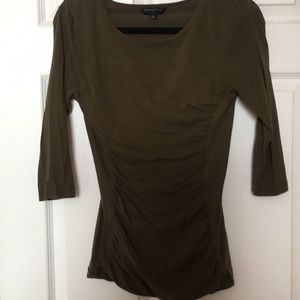 Banana republic dark green fitted top